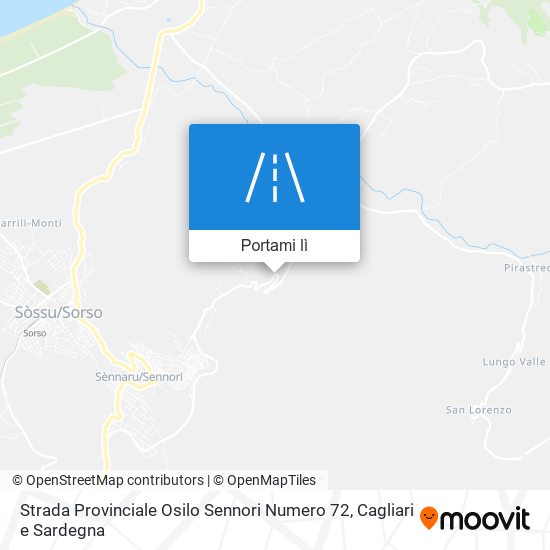 Mappa Strada Provinciale Osilo Sennori Numero 72