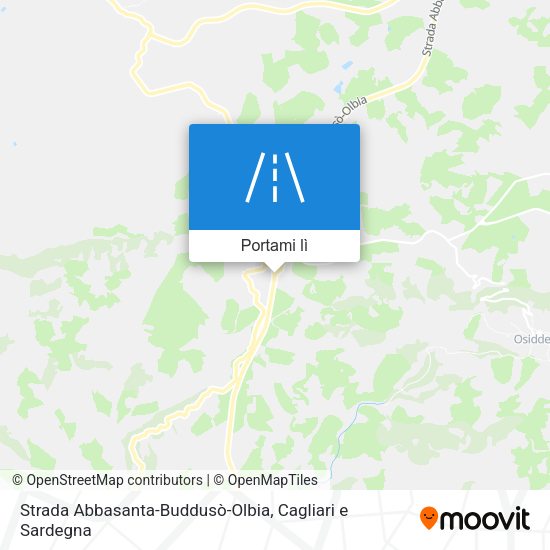 Mappa Strada Abbasanta-Buddusò-Olbia
