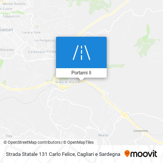 Mappa Strada Statale 131 Carlo Felice