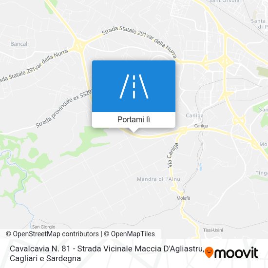 Mappa Cavalcavia N. 81 - Strada Vicinale Maccia D'Agliastru
