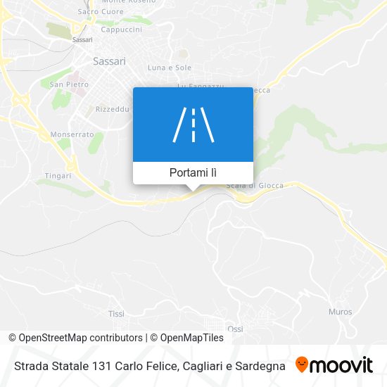 Mappa Strada Statale 131 Carlo Felice