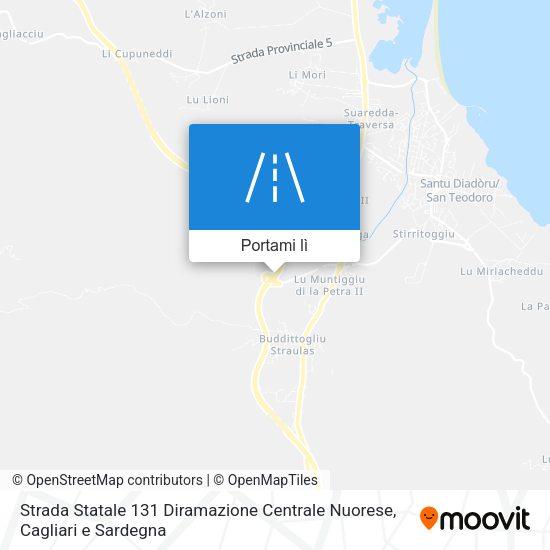 Mappa Strada Statale 131 Diramazione Centrale Nuorese