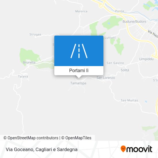 Mappa Via Goceano