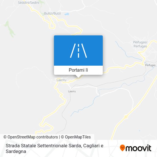 Mappa Strada Statale Settentrionale Sarda