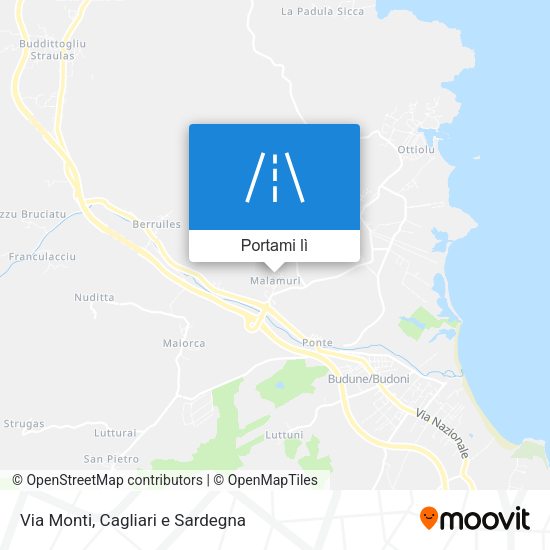 Mappa Via Monti