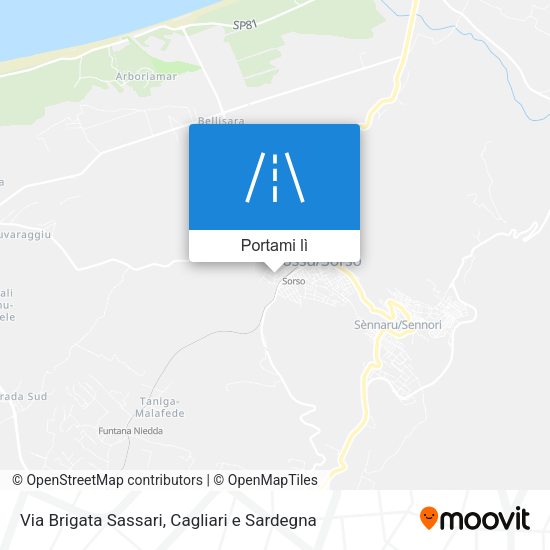 Mappa Via Brigata Sassari