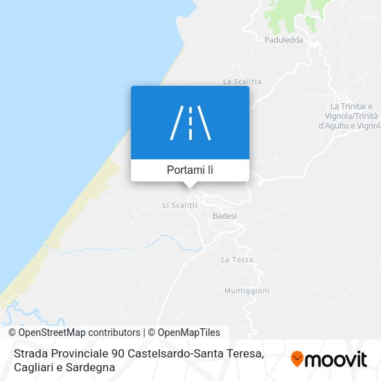 Mappa Strada Provinciale 90 Castelsardo-Santa Teresa