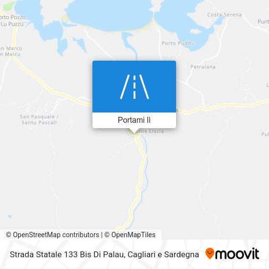 Mappa Strada Statale 133 Bis Di Palau