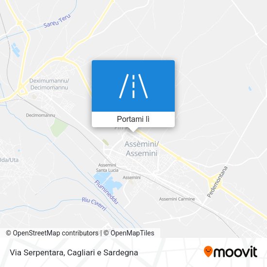 Mappa Via Serpentara