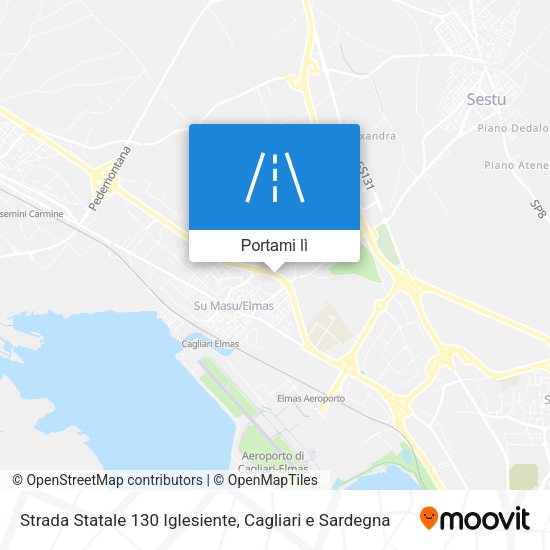 Mappa Strada Statale 130 Iglesiente