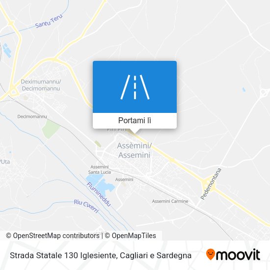 Mappa Strada Statale 130 Iglesiente