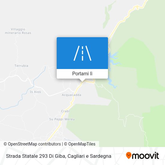 Mappa Strada Statale 293 Di Giba