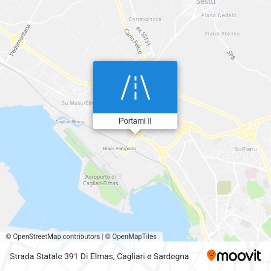 Mappa Strada Statale 391 Di Elmas