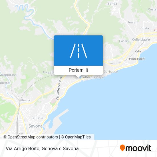 Mappa Via Arrigo Boito