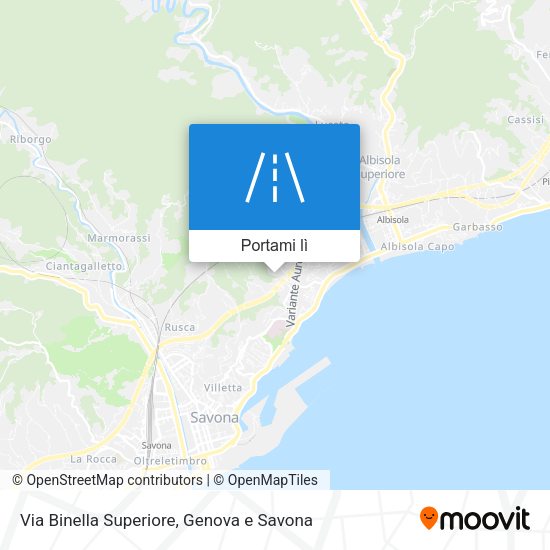 Mappa Via Binella Superiore