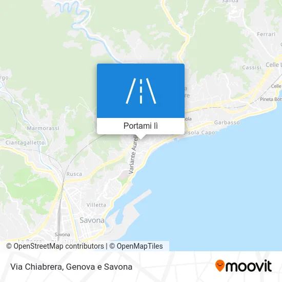Mappa Via Chiabrera