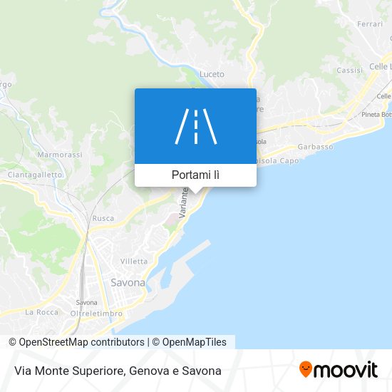 Mappa Via Monte Superiore