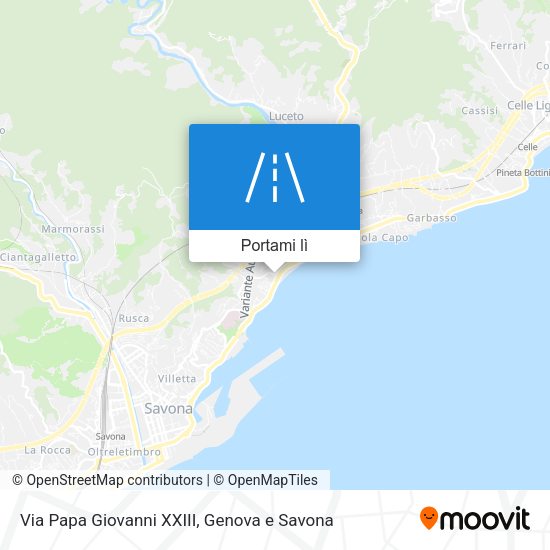 Mappa Via Papa Giovanni XXIII
