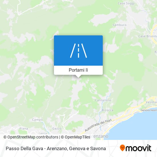 Mappa Passo Della Gava - Arenzano