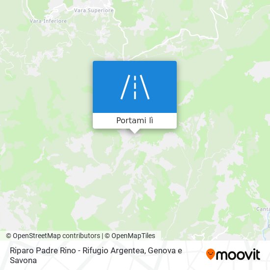 Mappa Riparo Padre Rino - Rifugio Argentea