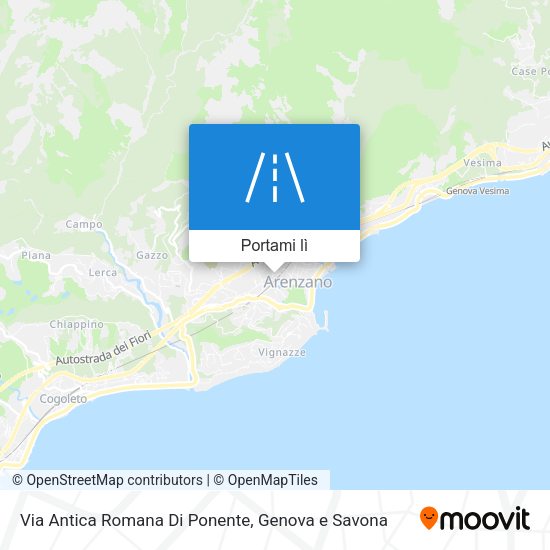 Mappa Via Antica Romana Di Ponente