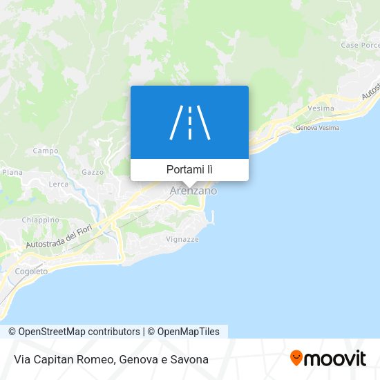Mappa Via Capitan Romeo