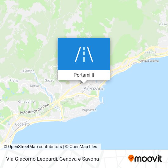 Mappa Via Giacomo Leopardi