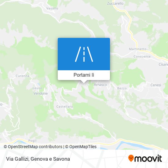 Mappa Via Gallizi