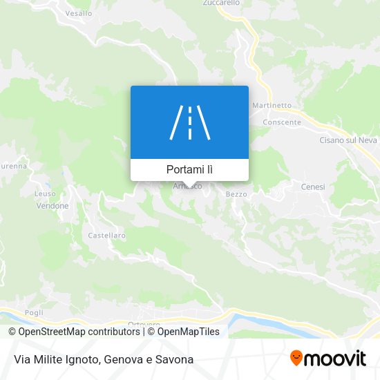 Mappa Via Milite Ignoto