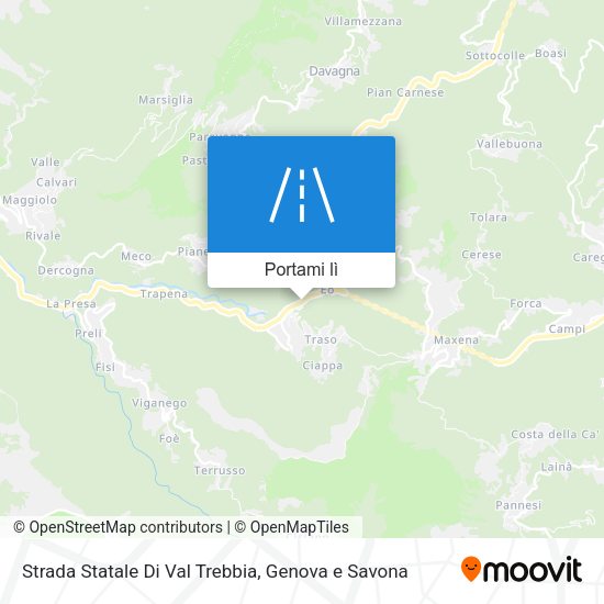 Mappa Strada Statale Di Val Trebbia