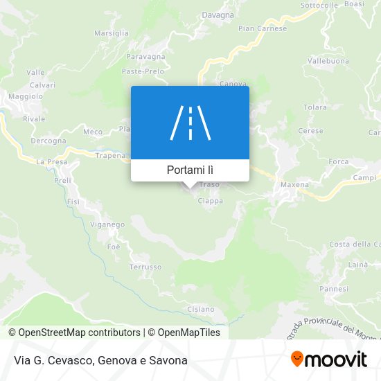 Mappa Via G. Cevasco