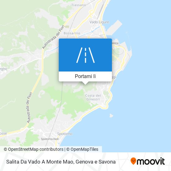 Mappa Salita Da Vado A Monte Mao