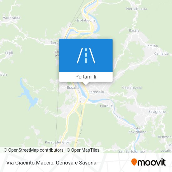 Mappa Via Giacinto Macciò