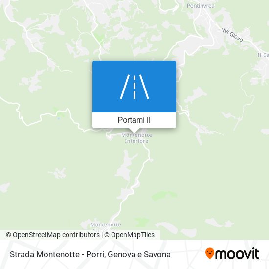 Mappa Strada Montenotte - Porri