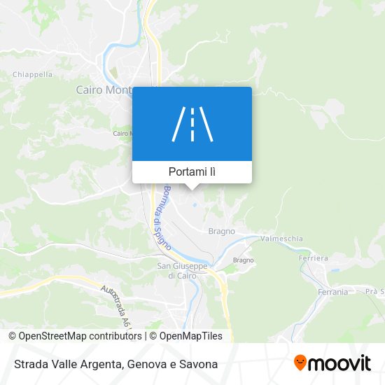 Mappa Strada Valle Argenta