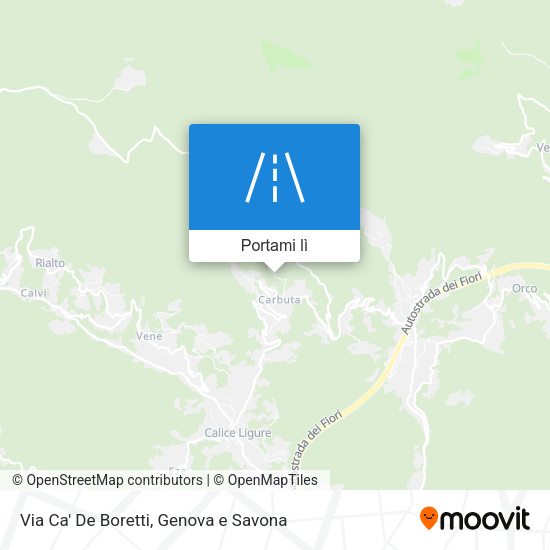 Mappa Via Ca' De Boretti
