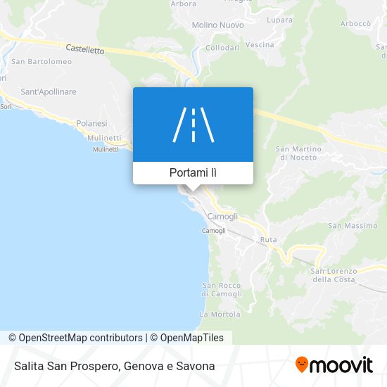 Mappa Salita San Prospero