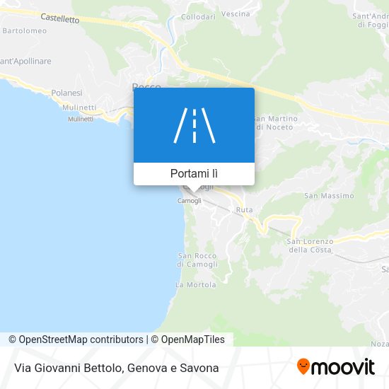 Mappa Via Giovanni Bettolo