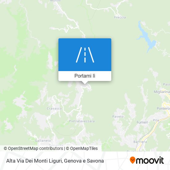 Mappa Alta Via Dei Monti Liguri