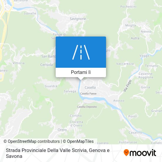 Mappa Strada Provinciale Della Valle Scrivia
