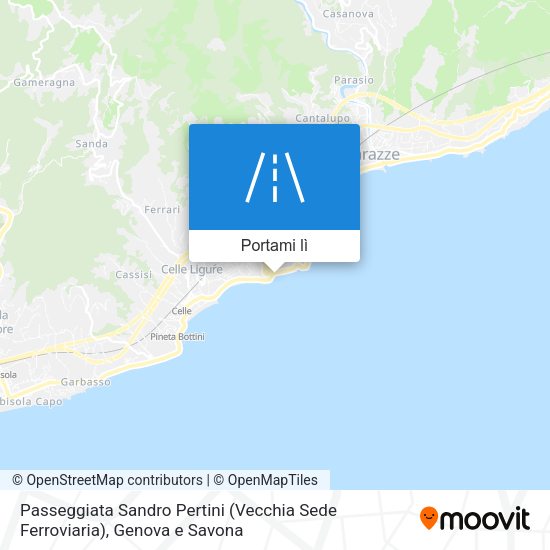 Mappa Passeggiata Sandro Pertini (Vecchia Sede Ferroviaria)