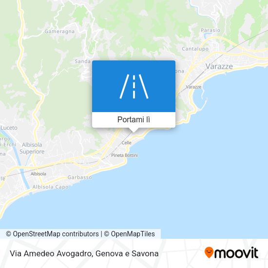 Mappa Via Amedeo Avogadro