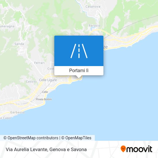 Mappa Via Aurelia Levante