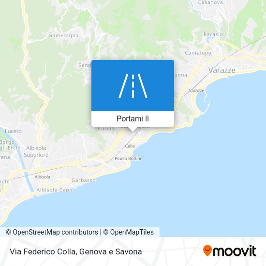 Mappa Via Federico Colla