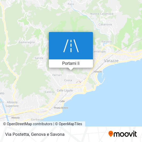 Mappa Via Postetta