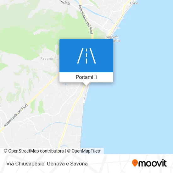 Mappa Via Chiusapesio