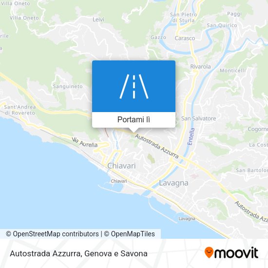 Mappa Autostrada Azzurra