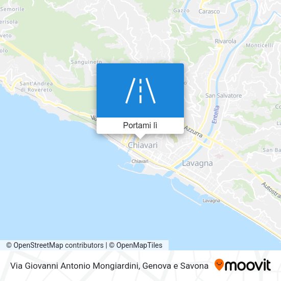 Mappa Via Giovanni Antonio Mongiardini