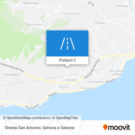 Mappa Strada San Antonio