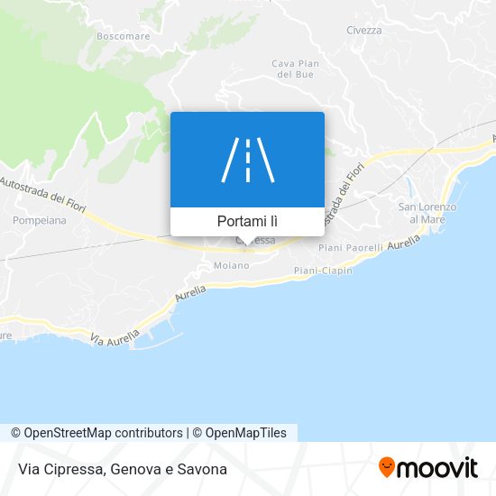 Mappa Via Cipressa